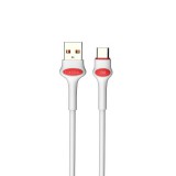 Töltő és adatkábel USB/Type-C csatlakozóval 3A 1 méter Earldom EC-082C fehér