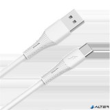 Töltőkábel, USB-A - USB-C, 18W, 1,5 m, AVAX "CB3301", fehér
