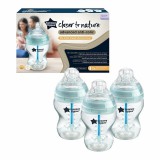 Tommee Tippee Advanced anti-colic műanyag lassú folyású cumisüveg 3 darabos készlet 260ml - Átlátszó