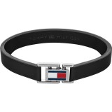 Tommy Hilfiger fekete bőr karkötő 2790429