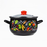 TOO BELLY FARM BLACK, 4,8 literes, Fekete, Acél, Lábas üveg fedővel