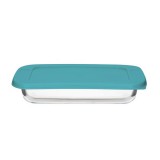 TOO KT-102, 2200 ml-es, Négyzet alakú, Átlátszó, Üveg, Ételtároló műanyag tetővel