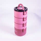 TOO KT-114-R piros műanyag ételhordó, 15×15×33 cm (KT-114-R)