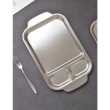 TOO KT-302 Praktikus rozsdamentes acél tálca fogóval 45.5 x 27.5 x 1 cm (KT-302)