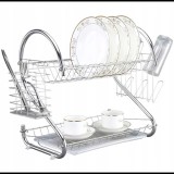 TOO KT-583 Maxi Fém Háromszintes edényszárító 24,5 x 44 x 56 cm - Ezüst (KT-583)