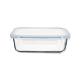 TOO KT-84, 1520 ml-es, Téglalap alakú, Átlátszó, Üveg, Ételtároló műanyag tetővel
