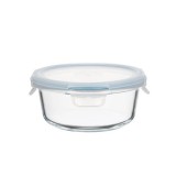 TOO KT-89, 650 ml-es, Kerek, Átlátszó, Üveg, Ételtároló műanyag tetővel