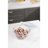TOO KT-90 üveg 950 ml-es sütőbe helyezhető kerek ételtároló csatolható műanyag tetővel (KT-90)