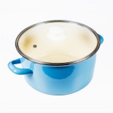 TOO LINE BLUE, 5,5 literes, Kék, Acél, Lábas üveg fedővel