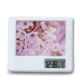 TOO PFC-100-W, Fehér, Asztali óra fényképtartóval