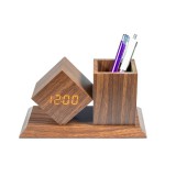 TOO PHC-330-DB, Sötétbarna, Digitális óra írószertartóval
