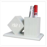 TOO PHC-330-W digitális óra írószertartóval fehér (PHC-330-W)