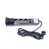 TOO PPS-302-3BR 3-as 3500W szálcsiszolt rejtett hálózati elosztó