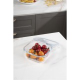 TOO üveg téglalap alakú ételtároló, csatolható műanyag tetővel 520 ml-es (KT-86) (KT-86)
