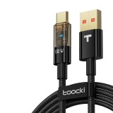 Toocki USB A - USB C 100W 5A kábel 2m fekete átlátszó (TXCT-XJ02)