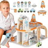 Tooky Toy fa parkolóház kiegészítőkkel