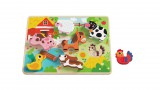 Tooky Toy Farm állatai forma kirakós fa játék puzzle 8db-os
