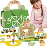 Tooky Toy hordozható állatkert járművekkel