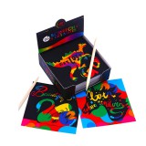 Tooky toy Jar Meló: Képkarc jegyzettömb, szivárvány -130 lapos