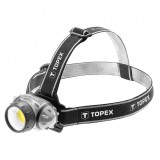 Topex fejlámpa 3w led cob, batteries 3aaa