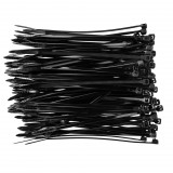 TOPEX KÁBELKÖTEGELŐ, gyorskötöző, 2,5mm x 100mm, fekete, 100db 44E970