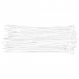 TOPEX KÁBELKÖTEGELŐ, gyorskötöző, 2,5mm x 200mm, fehér, 100db 44E971