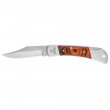 TOPEX Kés, Összecsukható kés retesszel, 7, 5cm penge, fa markolat 98Z017