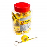 TOPEX Mini mérőszalagok 1m, kínálóüvegben, Rendelési egység: 40db 27C001