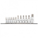 Topex torx bitkészlet 1/4, 3/8, 1/2", 12db