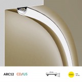 TOPMET LED profil ARC12 CD/U5 fekete
