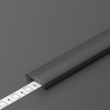TOPMET LED profil fedél "F" klikk fekete 4000mm