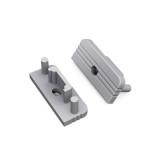 TOPMET LED profil SURFACE10 végzáró ezüst fúrt gen2