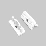 TOPMET LED profil SURFACE10 végzáró fehér fúrt gen2