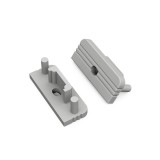 TOPMET LED profil SURFACE10 végzáró szürke fúrt gen2