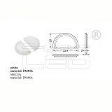 TOPMET LED profil VARIO D9 fedél végzáró fehér