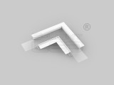 TOPMET LED profil VARIO30-05 sarokidom síkban forduló 90°-os (fehér)