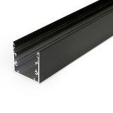 Topmet Phil53 alumínium LED profil, falon kívüli/függeszthető, fekete - 63530002 - szálban