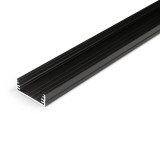 Topmet Wide24 széles alumínium LED profil, fekete (előlap: G) - 84030021 - szálban