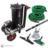 Tóporszívó, iszapszívó tartozékokkal, készletben