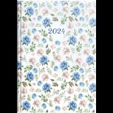 Toptimer Joy A5 2024 Heti határidőnapló - Kék rózsa (24T015J-246)