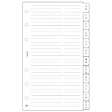 Toptimer Saturnus Kalendárium betét telefonregiszter S fehér (12 lap) (22SM315-FEH)