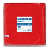 Törlőkendő, mikroszálas, univerzális, 10 db, 32x32 cm, BONUS MicroCLEAN, piros (KHT1296)