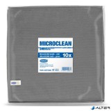 Törlőkendő, mikroszálas, univerzális, 10 db, 32x32 cm, BONUS "MicroCLEAN", szürke