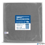 Törlőkendő, mikroszálas, univerzális, 10 db, 40x40 cm, BONUS "MicroCLEAN Extra", szürke