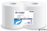 Törlőkendő, tekercses, belső adagolású, 2 rétegű, LUCART, "Strong 675 CF", hófehér