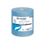 Törlőkendő, tekercses, ipari, LUCART Strong Power Blue 620, kék (UBC108)