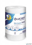 Törlőkendő, tekercses, univerzális, belső adagolású, 3 rétegű, LUCART "Multiuse Strong 3.250"