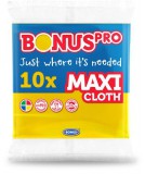 Törlőkendő, univerzális, 10 db, BONUS MAXI, sárga (KHT895)