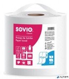Törlőpapír, 100% cellulóz, tekercses, 212,6 m, 26,5 cm átmérő, 2 rétegű, SOVIO
