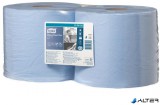 Törlőpapír, tekercses, 26 cm átmérő, W1/W2 rendszer, 2 rétegű, TORK 'Plusz', kék